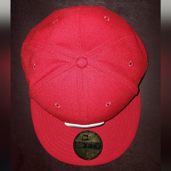 Cincinnati Reds New Era  Red/White Side Patch 59FIFTY Fitted Hat, Size 7… - Picture 6 of 10
